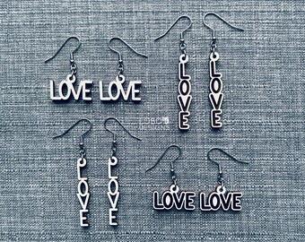 Love Earrings SVG, Love Earrings File, Earring Cut File, Earring SVG, Earrings Laser File, Earrings Cut File, Love Earrings, Digital File