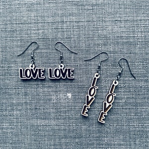 Love Earrings SVG, Love Earrings File, Earring Cut File, Earring SVG, Earrings Laser File, Earrings Cut File, Love Earrings, Digital File