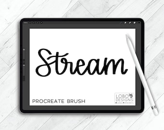 Procreate Brush File — Stream, Procreate Brush, Script Brush, Procreate, Procreate File, Procreate Script, Procreate Brushes