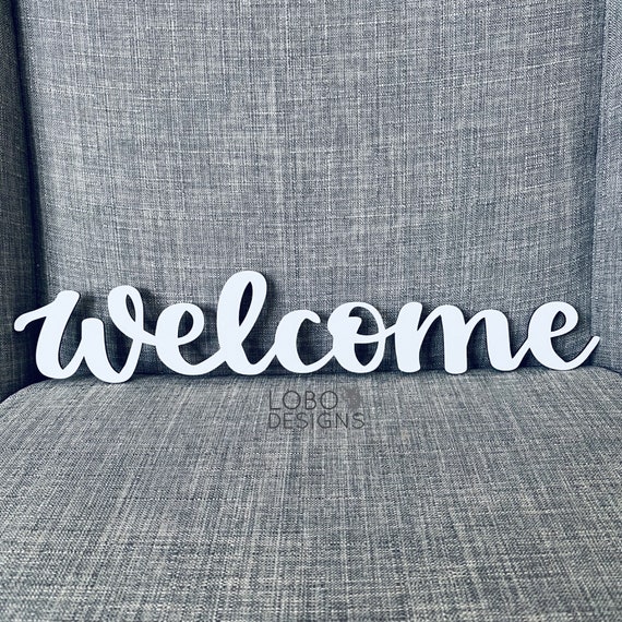 Laser File Hand-lettered welcome Double-design | Etsy