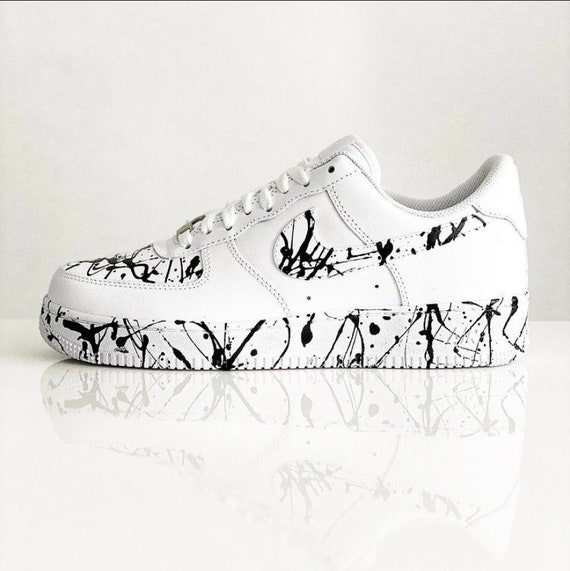 Nike Air Force 1 custom low white (Multi color splatter paint)