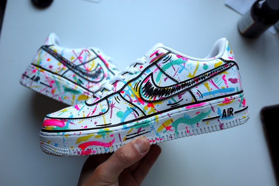 Nike Air Force 1 Low 'Rainbow Drip' Custom - Exclusive Sneakers SA