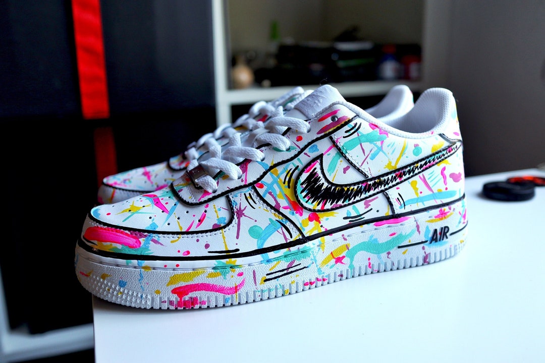 flare systematisk Motivere Nike Air Force 1 Rainbows Splatter Custom - Etsy