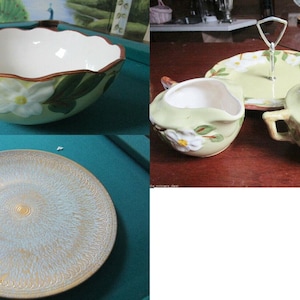 STANGL POTTERY USA original dogwood bowl creamer sugar -gold sand platter pick 1