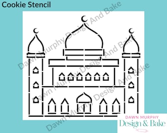 Cookie Stencil - Mosque Paint Your Own PYO Biscuit Physical Stencil UK  Ramadan, Eid, Festival, Islam, Muslim Celebration Reusable Stencil
