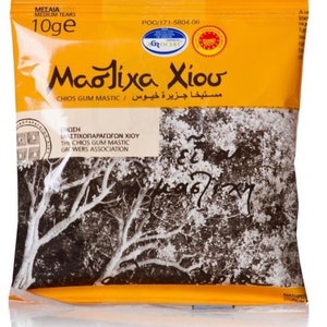 Chios Mastiha / Mastic Gum Medium Tears, 10g / 0.35 Oz Beutel. Produkt aus Chios, Griechenland. Meistverkaufte Marke in den USA.