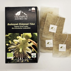 Organic  Greek Linden. 20 Tea bags. Net Weight 30 g / 1.05 oz