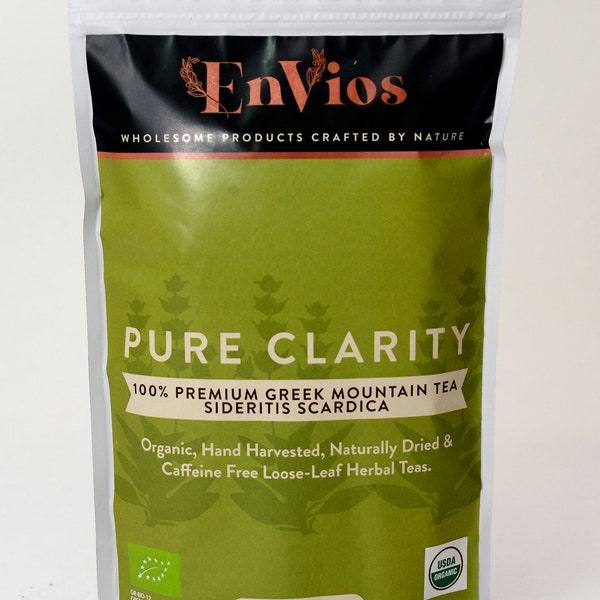 Organic Greek Mountain Tea / Sideritis Scardica. Pure Clarity by EnVios 50 g / 1.76 oz