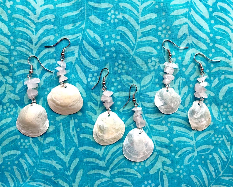 Sanibel Island Bowmans Beach jingle shell earrings image 0