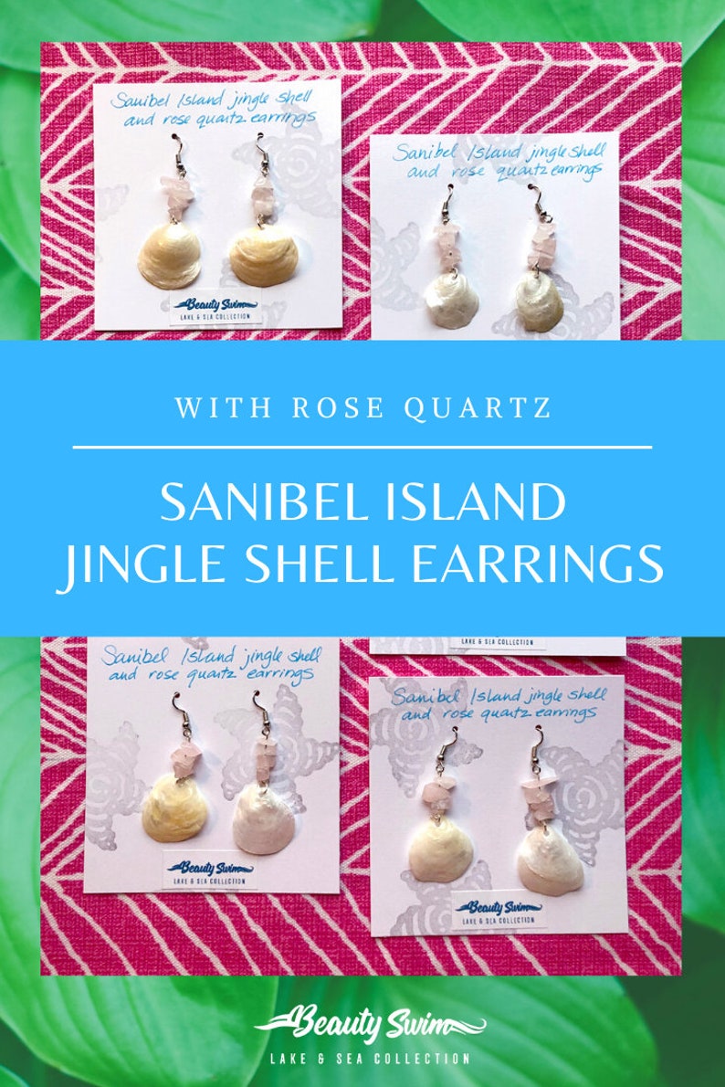 Sanibel Island Bowmans Beach jingle shell earrings image 4