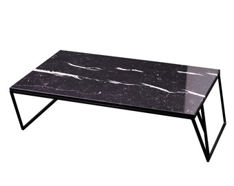 Couch Table DEA - Steel & Italian Marble - Various Marble Variations