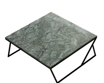 Couch Table DUA - Steel & Italian Marble - Various Marble Variations