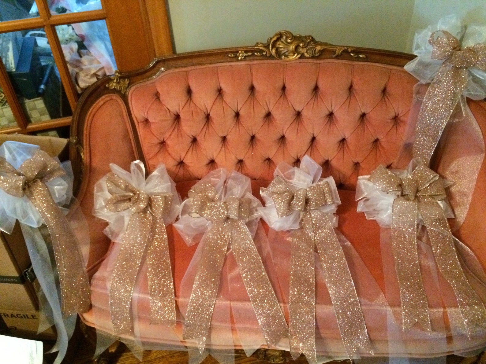 Wedding Aisle/Chair Bows set of 6 can customize if you wish. Etsy