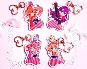 ドキドキ文芸部 || 2インチ アクリルキーチェーンチャーム - Etsy 日本