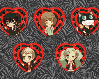 Persona 5 Heart Buttons