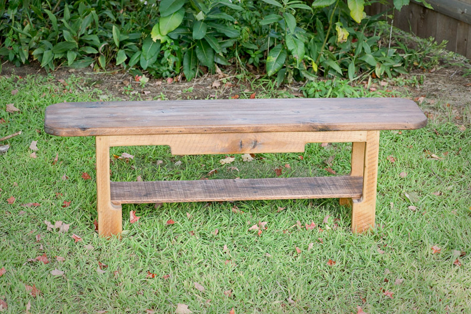 Entrada de banco de madera banco de madera maciza pasillo | Etsy