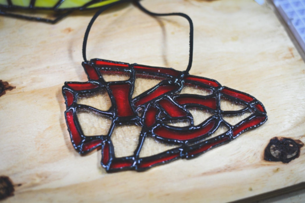 Kansas City Chiefs Stained Glass Arrowhead Etsy