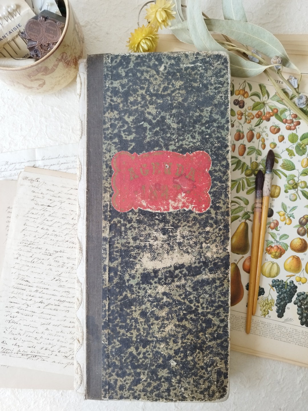 Handmade Vintage Journal 1887. Original Junk Book. - Etsy