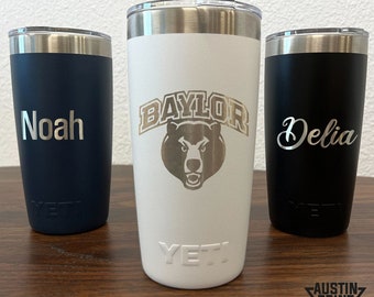 Custom Engraved YETI Rambler 10 oz - Vacuum Insulated - Stainless Steel w/ Magslider Lid, Personalized Tumbler - Polar Camel
