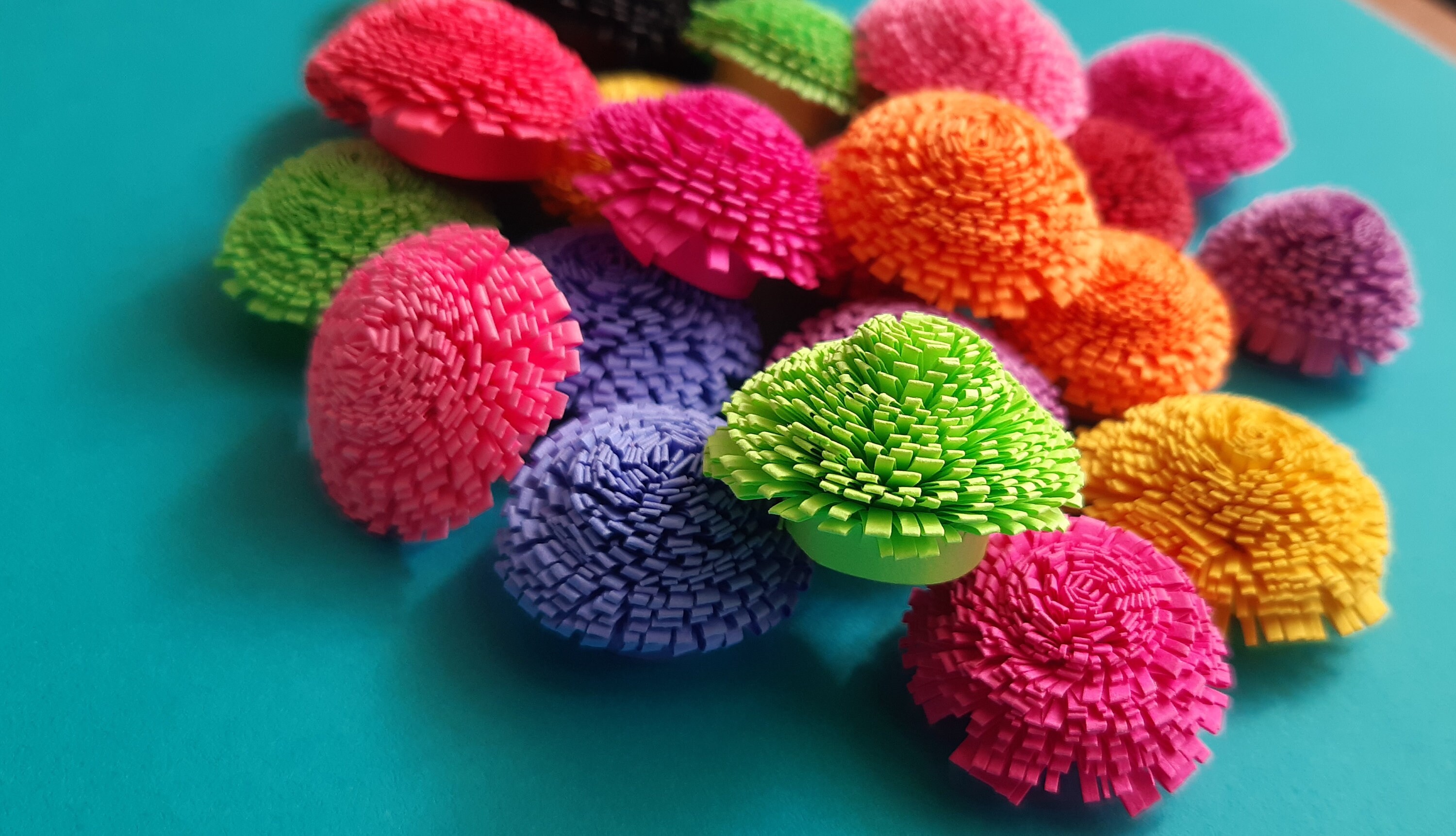 Quilling Fringed Flowers Set 20 Mix Colors ,colorful Fringed Paper