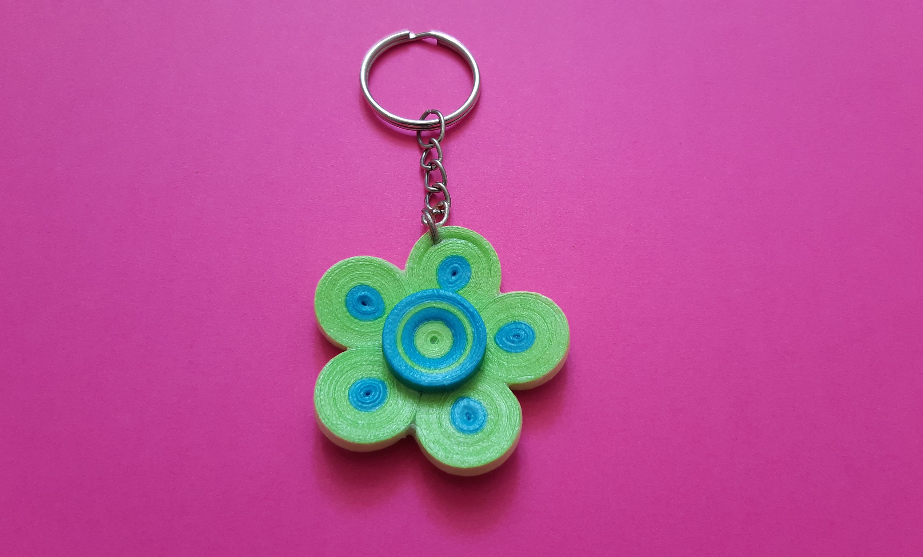 Handmade Paper Quilling Flower Keychains Handmade Key Chains Etsy UK