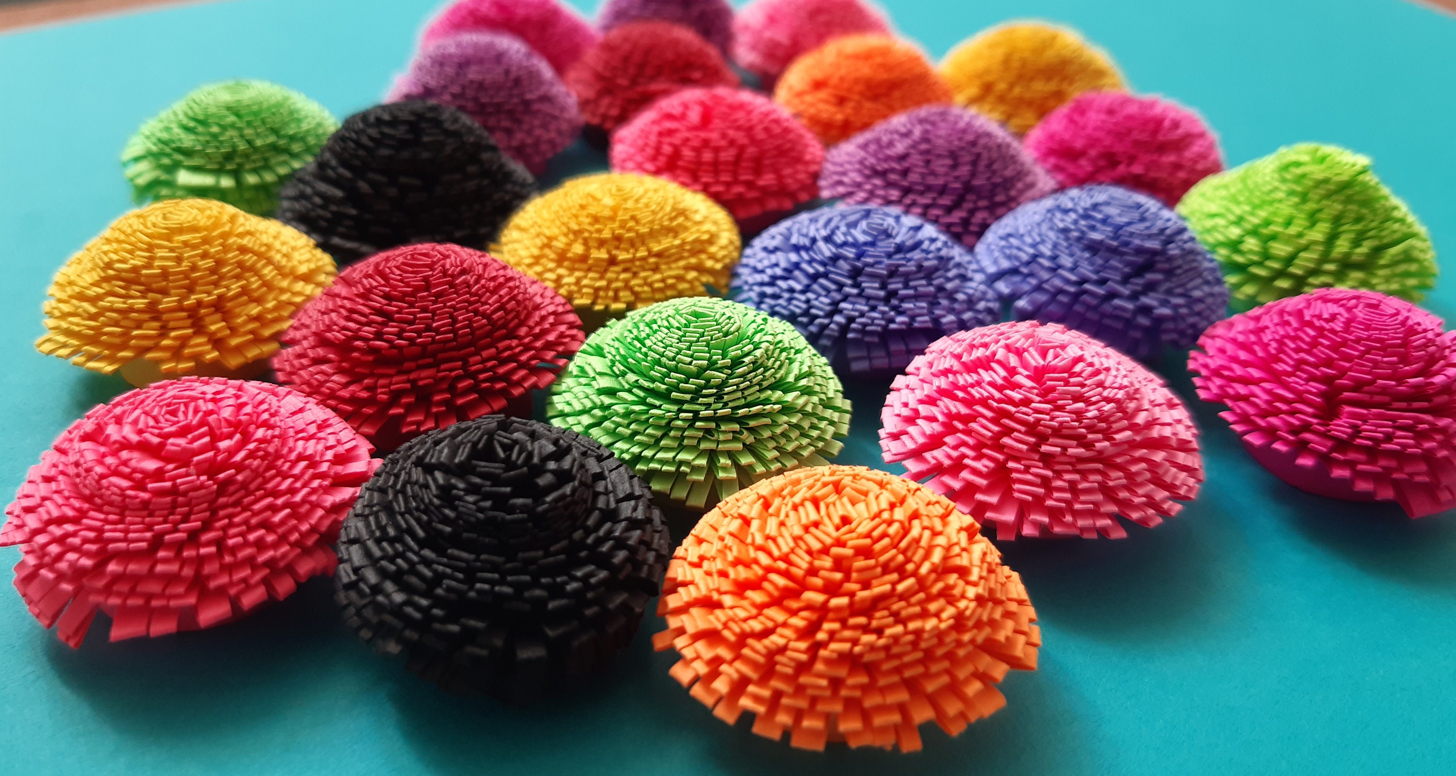 Quilling Fringed Flowers Set 20 Mix Colors ,colorful Fringed Paper