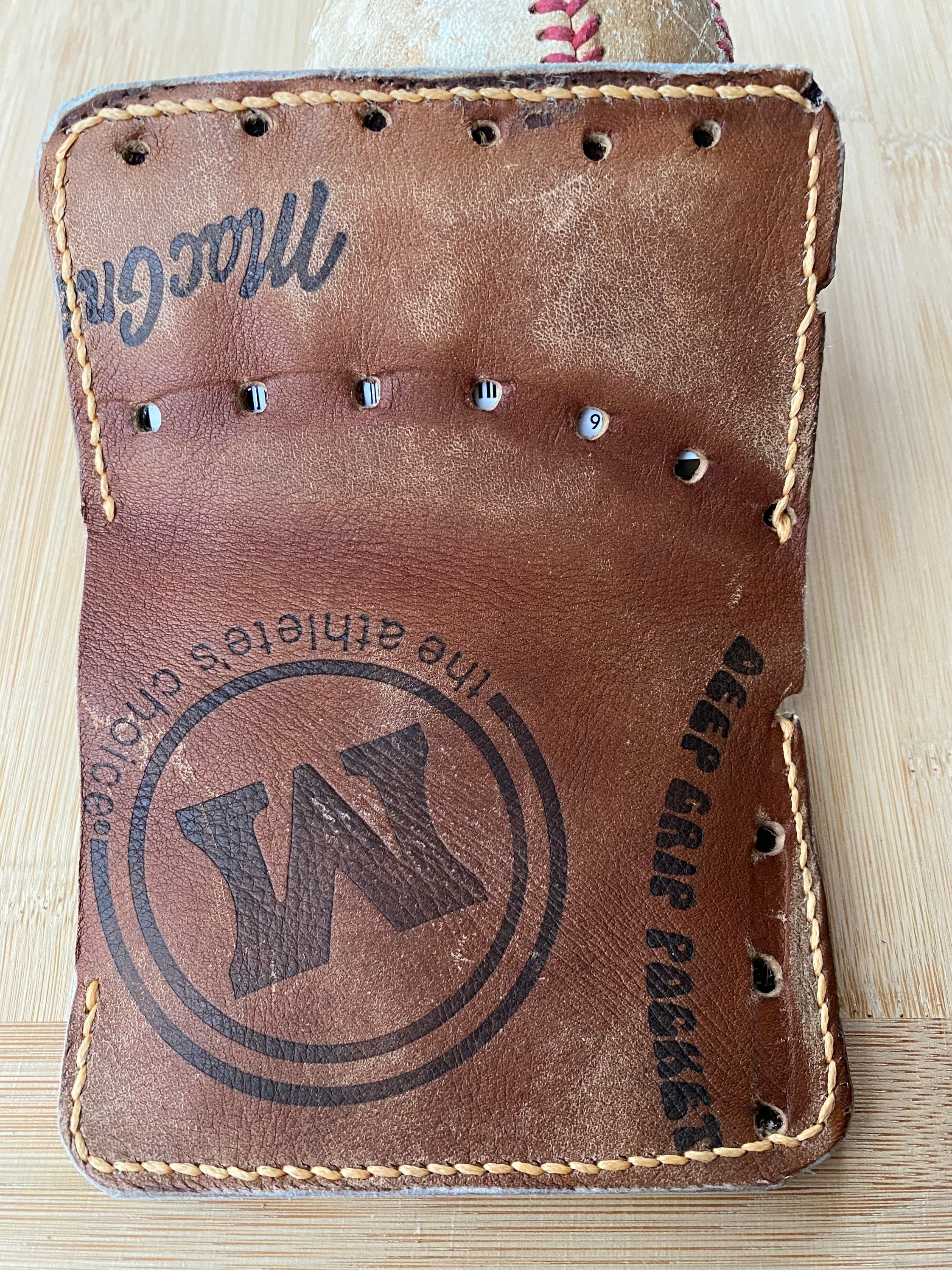 Baseball Glove Bifold Wallet Card Holder Etsy