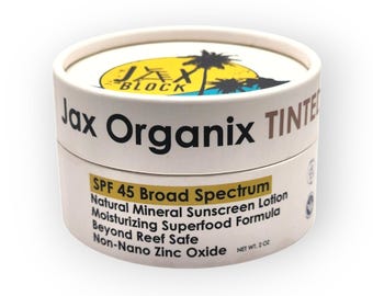 Organic Mineral Sunscreen, SPF 45, Natural Sunscreen, Reef Safe, Jax Organix