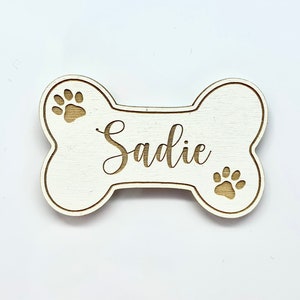 Dog Magnet | Custom Pet Name Magnet | Dog Bone Shape | Gift for Animal Lovers | Fur Babies