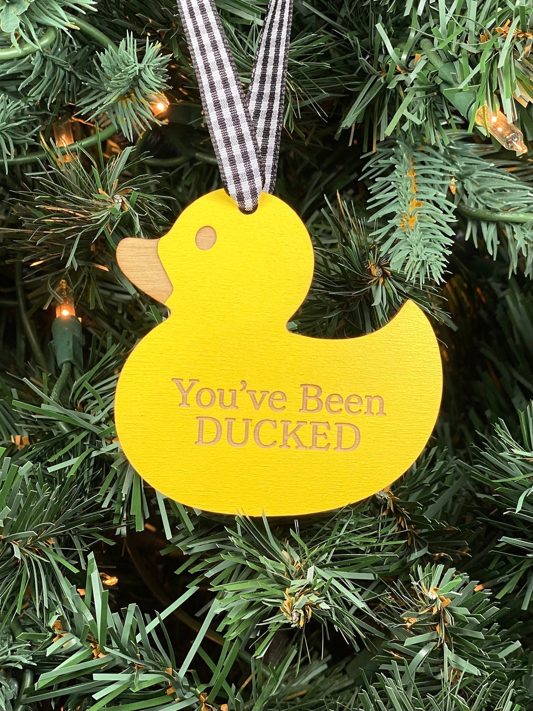 Youve Been Ducked Ornament Rubber Duck Ornament Ducky Ornament 2023 Ornament Etsy