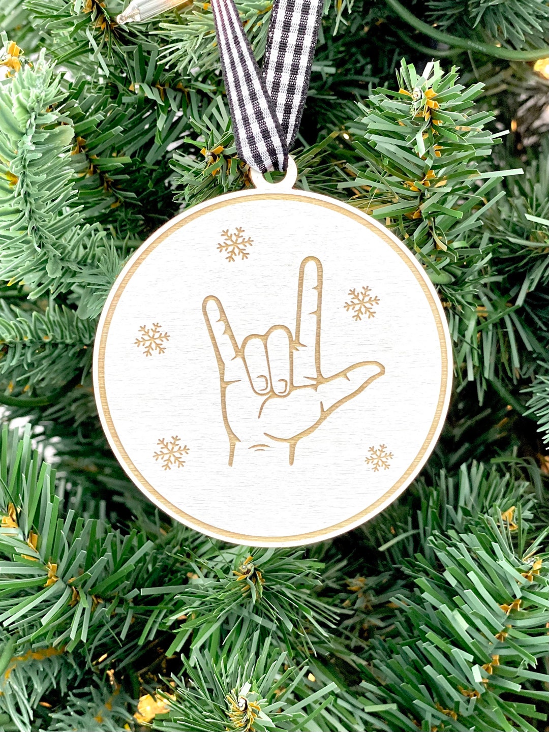 ASL I Love You Ornament Sign Language Ornament ASL Ornament 2023