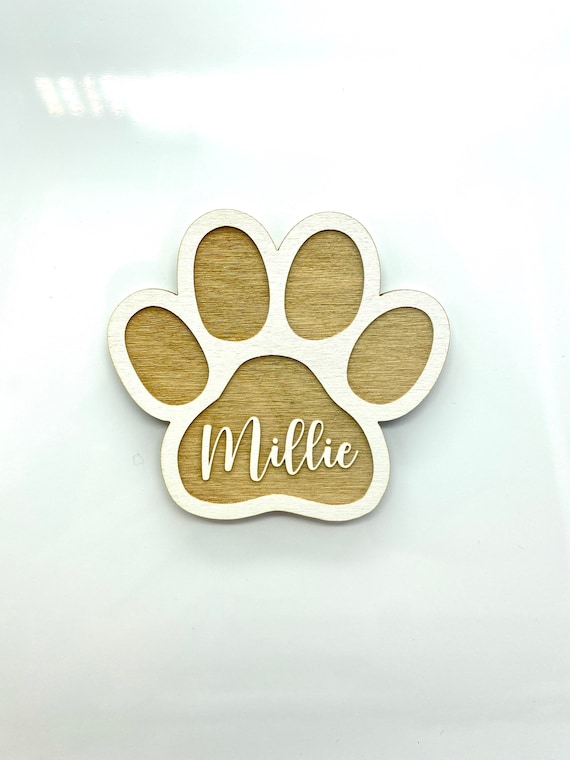 Árbol De Navidad Personalizado Con Huella De Pata – Regalo único Para Perros Y Gatos (cualquier Nombre)