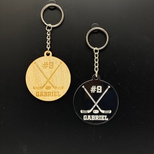 Hockey Keychains | Personalized Sports Keychains | Team Gift | Player Gift