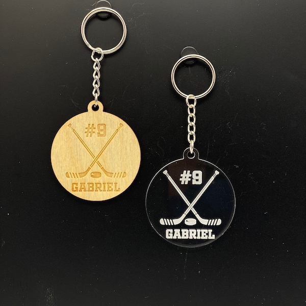 Hockey Keychain Etsy