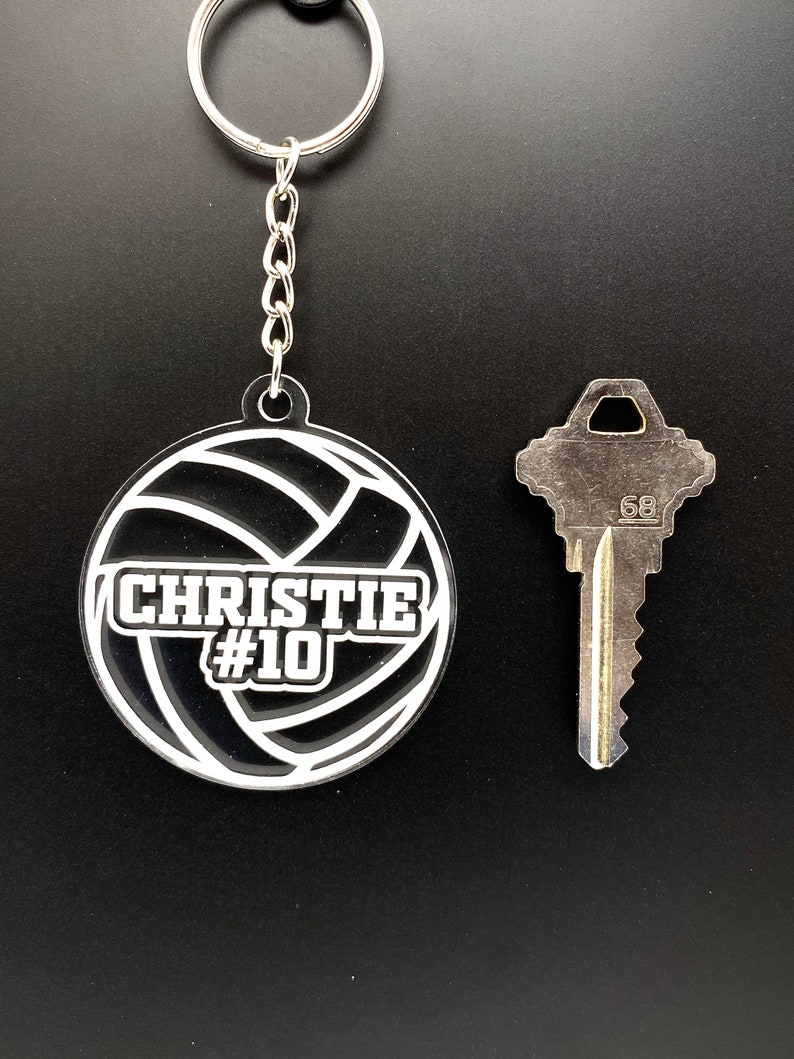 Volleyball Keychains Personalized Sports Keychains Team Etsy