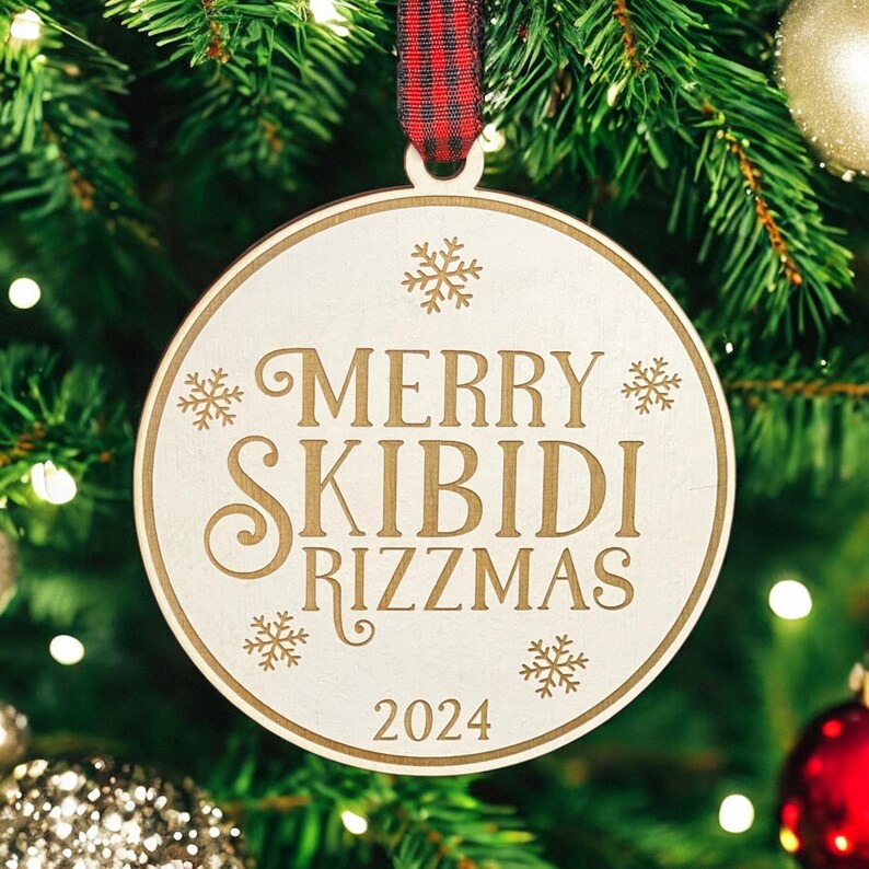 Ornament Rizz Merry Skibidi Rizzmas Ornament | Color Skibidi Ornament | Funny ...