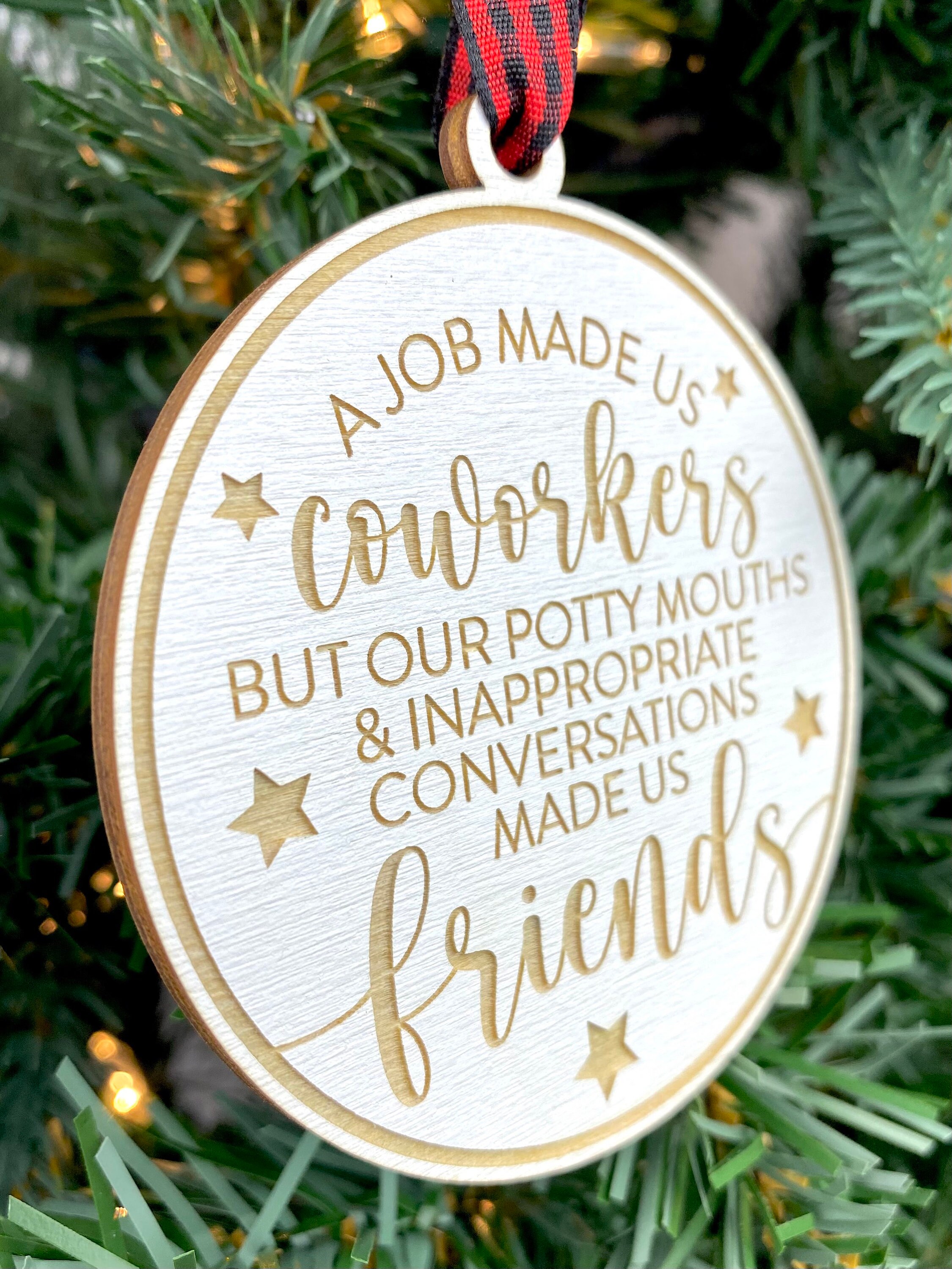 A Job Made Us Coworkers Ornament Funny Work Ornament Etsy