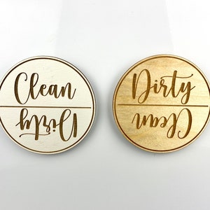 Dishwasher Magnet Clean Dirty | Dishwasher Sign | Farmhouse Designs | Dishwasher Decor
