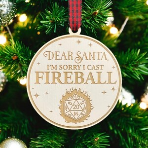 I’m Sorry I Cast Fireball Ornament | DnD Ornament | D20 Ornament | Dungeons Ornament | D&D Ornament | Dragons Ornament | DnD Gift