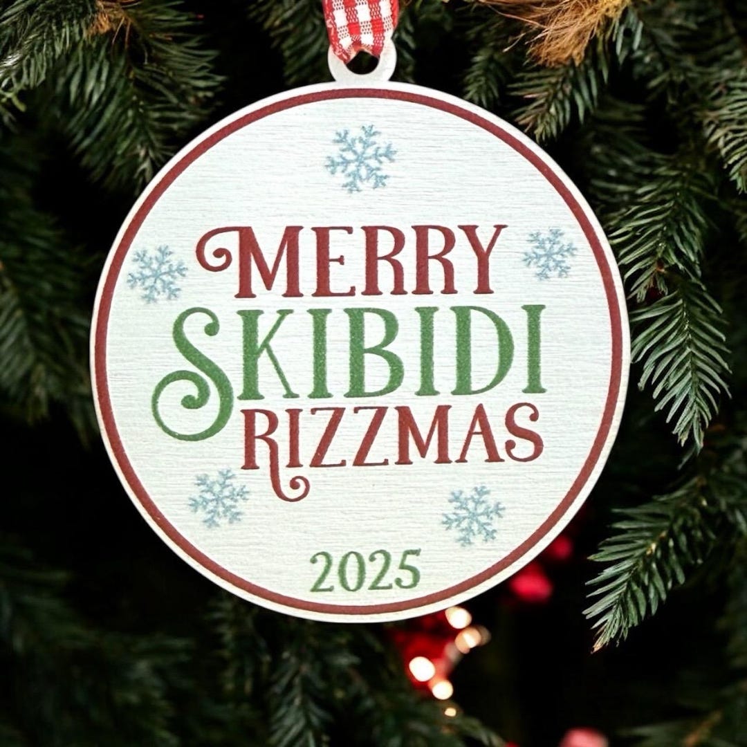 Ornament Rizz Merry Skibidi Rizzmas Ornament | Skibidi Ornament | 2025 Ornament ...