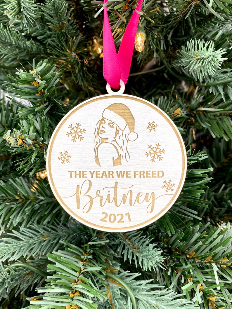 Britney Spears Ornament | The Year We Freed Britney | Free Britney Ornament | 2021 Ornament | The Britney Army | Britney Spears Merch 