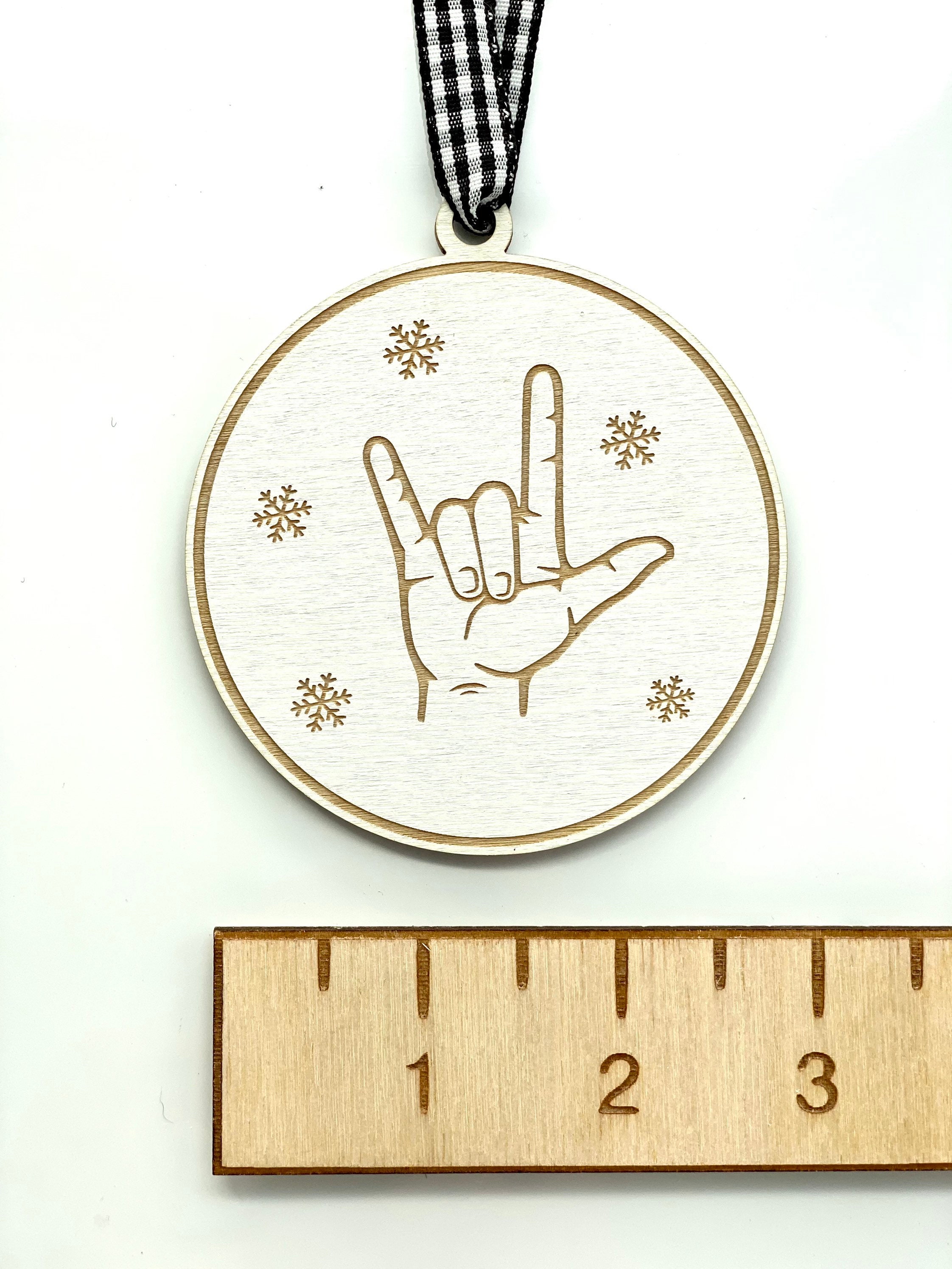 ASL I Love You Ornament Sign Language Ornament ASL Etsy