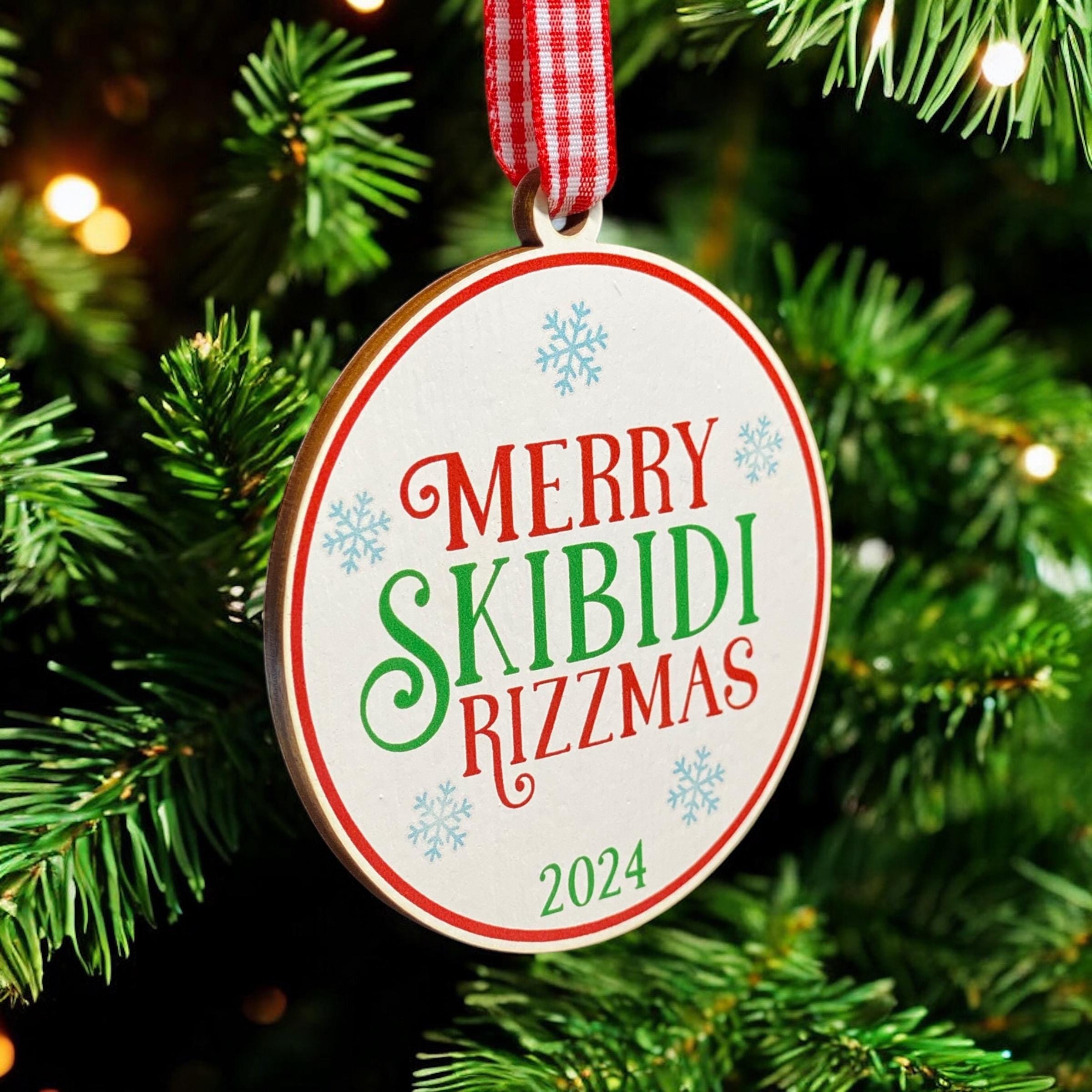 Ornament Rizz Merry Skibidi Rizzmas Ornament | Color Skibidi Ornament | Funny ...