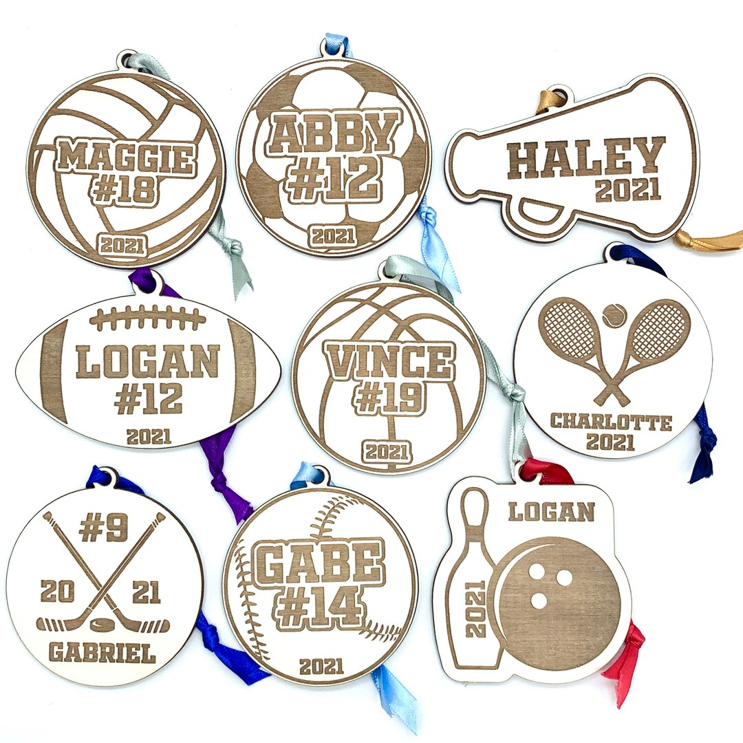 Custom Sports Ornament Personalized Sports Ornament 2021 Ornament Team Senior Gifts Etsy