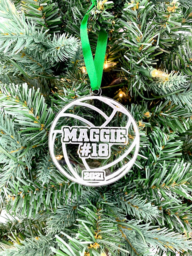 Custom Volleyball Ornament Personalized Sports Ornament Etsy