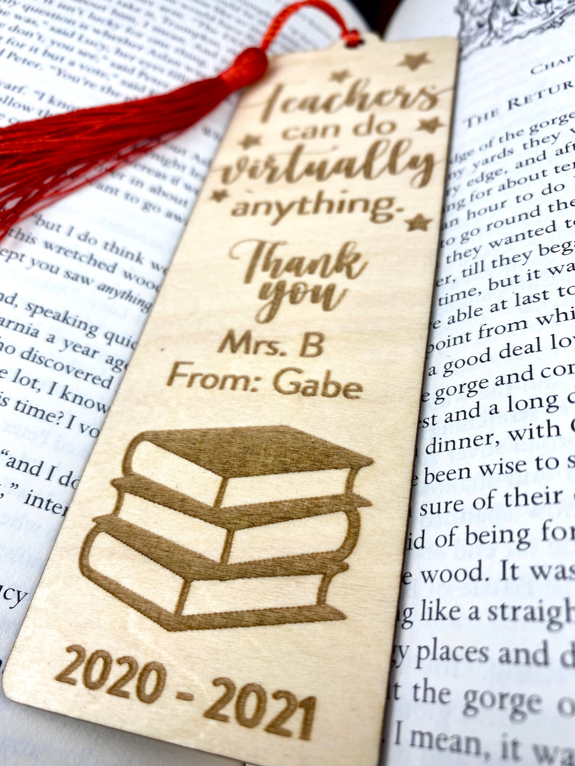Teacher Gift Teacher Bookmark Teachers Can Do Virtually Etsy