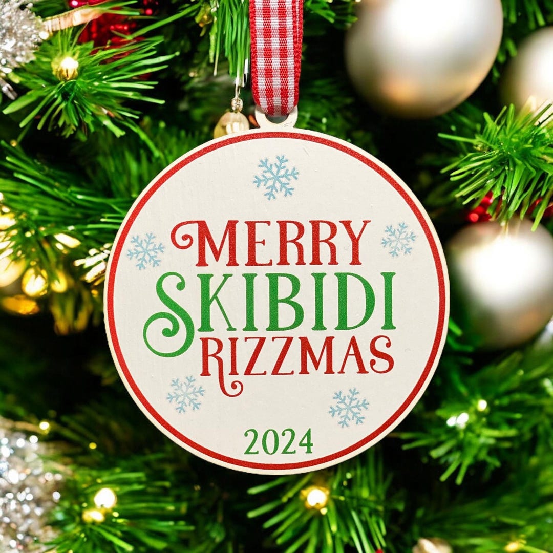 Ornament Rizz Merry Skibidi Rizzmas Ornament | Color Skibidi Ornament | Funny ...