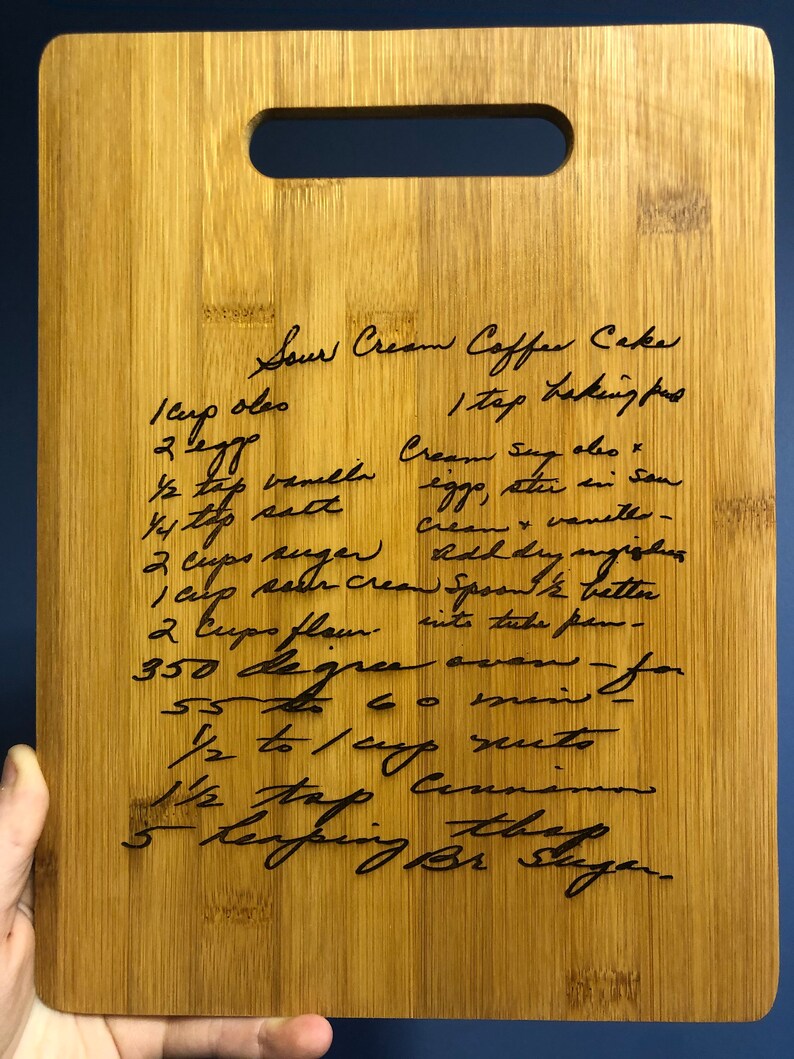 Custom recipe cutting boards Etsy