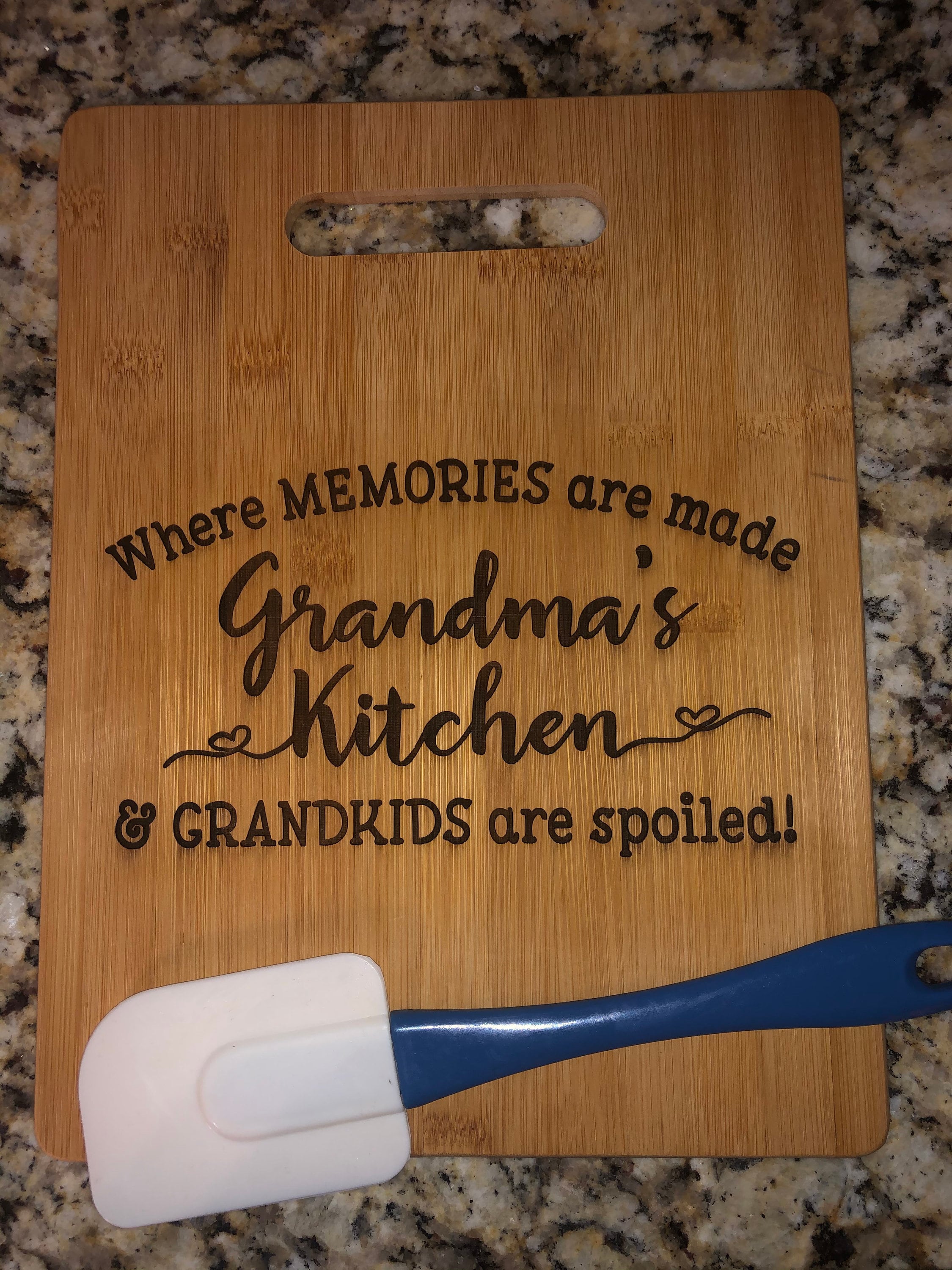 Grandmas kitchen engraved cutting board Etsy