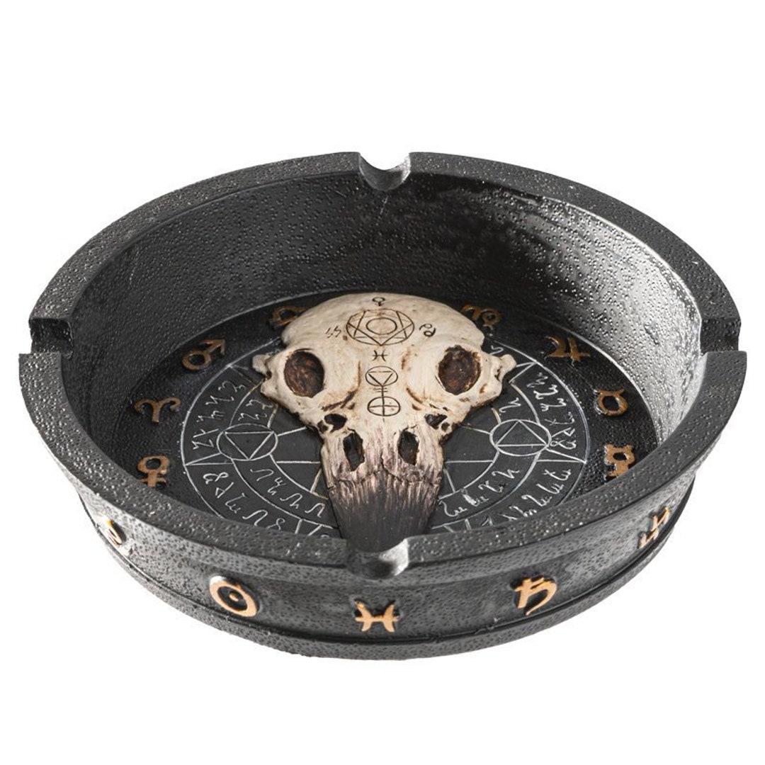 Raven Skull Alchemist Ashtray Etsy Denmark